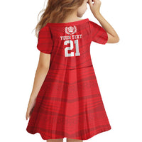 Custom Mate Ma'a Tonga Heritage Family Matching Off Shoulder Maxi Dress and Hawaiian Shirt Pacific Tribal Rugby Red Edition - Polynesian Pride