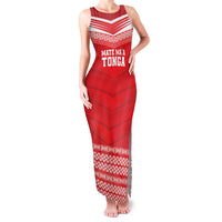 Custom Mate Ma'a Tonga Heritage Family Matching Tank Maxi Dress and Hawaiian Shirt Pacific Tribal Rugby Red Edition - Polynesian Pride
