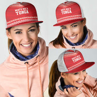 Mate Ma'a Tonga Heritage Mesh Trucker Cap Pacific Tribal Rugby Red Edition LT9 - Polynesian Pride