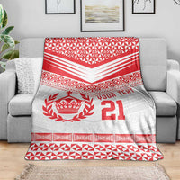 Custom Mate Ma'a Tonga Heritage Blanket Pacific Tribal Rugby White Edition - Polynesian Pride
