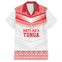 Custom Mate Ma'a Tonga Heritage Family Matching Puletasi and Hawaiian Shirt Pacific Tribal Rugby White Edition - Polynesian Pride