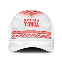 Mate Ma'a Tonga Heritage Mesh Trucker Cap Pacific Tribal Rugby White Edition - Polynesian Pride
