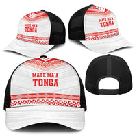 Mate Ma'a Tonga Heritage Mesh Trucker Cap Pacific Tribal Rugby White Edition LT9 - Polynesian Pride