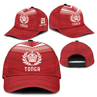 Custom Pacific Rugby Spirit Classic Cap Tonga Ngatu Pride Red Edition LT9 - Polynesian Pride