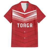 Custom Pacific Rugby Spirit Family Matching Long Sleeve Bodycon Dress and Hawaiian Shirt Tonga Ngatu Pride Red Edition - Polynesian Pride