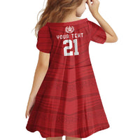 Custom Pacific Rugby Spirit Family Matching Off Shoulder Maxi Dress and Hawaiian Shirt Tonga Ngatu Pride Red Edition - Polynesian Pride