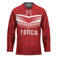 Custom Pacific Rugby Spirit Hockey Jersey Tonga Ngatu Pride Red Edition LT9 Unisex Red - Polynesian Pride