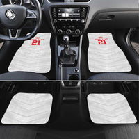 Custom Pacific Rugby Spirit Car Mats Tonga Ngatu Pride White Edition - Polynesian Pride