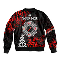New Zealand Waitangi Day Personalised Bomber Jacket Aotearoa Te Ra O Waitangi With Maori Tattoo LT9 - Polynesian Pride