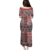 Aotearoa Kowhaiwhai Taniko Patchwork Motifs Family Matching Puletasi and Hawaiian Shirt LT9 - Polynesian Pride