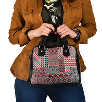 Aotearoa Kowhaiwhai Taniko Patchwork Motifs Shoulder Handbag LT9 - Polynesian Pride
