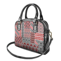 Aotearoa Kowhaiwhai Taniko Patchwork Motifs Shoulder Handbag LT9 - Polynesian Pride