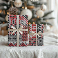Aotearoa Kowhaiwhai Taniko Patchwork Motifs Wrapping Paper - Polynesian Pride