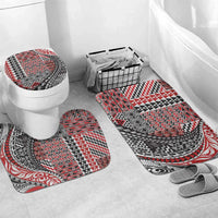 Aotearoa Maori Tribal Tattoo Bathroom Set Kowhaiwhai Taniko Patchwork Motifs - Polynesian Pride