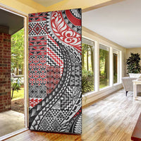 Aotearoa Maori Tribal Tattoo Door Cover Kowhaiwhai Taniko Patchwork Motifs - Polynesian Pride