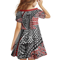 Aotearoa Maori Tribal Tattoo Family Matching Mermaid Dress and Hawaiian Shirt Kowhaiwhai Taniko Patchwork Motifs LT9 - Polynesian Pride