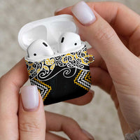 Gold Aotearoa Tukutuku Manawa Tapu AirPods Case Ta Moko Toi Maori LT9 - Polynesian Pride