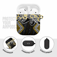 Gold Aotearoa Tukutuku Manawa Tapu AirPods Case Ta Moko Toi Maori LT9 - Polynesian Pride