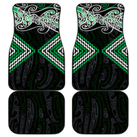 Green Aotearoa Tukutuku Manawa Tapu Car Mats Ta Moko Toi Maori
