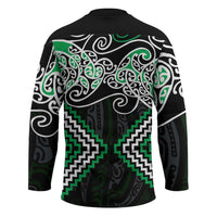 Green Aotearoa Tukutuku Manawa Tapu Hockey Jersey Ta Moko Toi Maori LT9 - Polynesian Pride