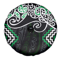 Green Aotearoa Tukutuku Manawa Tapu Spare Tire Cover Ta Moko Toi Maori LT9 - Polynesian Pride