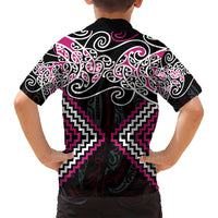 Pink Aotearoa Tukutuku Manawa Tapu Family Matching Puletasi and Hawaiian Shirt Ta Moko Toi Maori LT9 - Polynesian Pride