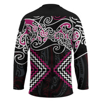 Pink Aotearoa Tukutuku Manawa Tapu Hockey Jersey Ta Moko Toi Maori LT9 - Polynesian Pride