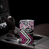 Pink Aotearoa Tukutuku Manawa Tapu Tumbler Cup Ta Moko Toi Maori LT9 - Polynesian Pride