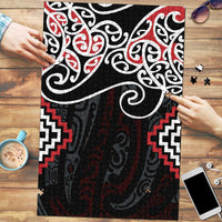 Red Aotearoa Tukutuku Manawa Tapu Puzzle Ta Moko Toi Maori - Polynesian Pride