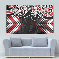 Red Aotearoa Tukutuku Manawa Tapu Tapestry Ta Moko Toi Maori