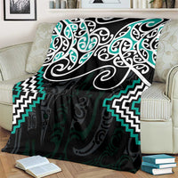 Turquoise Aotearoa Tukutuku Manawa Tapu Blanket Ta Moko Toi Maori