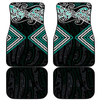Turquoise Aotearoa Tukutuku Manawa Tapu Car Mats Ta Moko Toi Maori