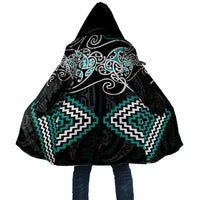 Turquoise Aotearoa Tukutuku Manawa Tapu Cloak Ta Moko Toi Maori - Polynesian Pride