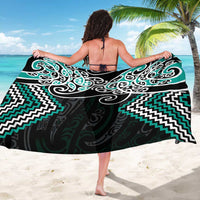 Turquoise Aotearoa Tukutuku Manawa Tapu Sarong Ta Moko Toi Maori