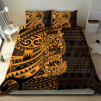 Gold Couple Dolphins Maori Polynesian Style Bedding Set