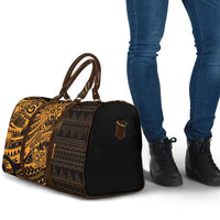 Gold Couple Dolphins Maori Polynesian Style Travel Bag - Polynesian Pride