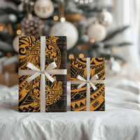Gold Couple Dolphins Maori Polynesian Style Wrapping Paper - Polynesian Pride