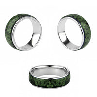Green Couple Dolphins Maori Polynesian Style Classic Ring - Polynesian Pride