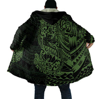 Green Couple Dolphins Maori Polynesian Style Cloak - Polynesian Pride