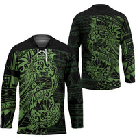 Green Couple Dolphins Maori Polynesian Style Hockey Jersey - Polynesian Pride