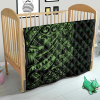 Green Couple Dolphins Maori Polynesian Style Quilt