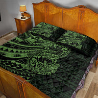 Green Couple Dolphins Maori Polynesian Style Quilt Bed Set