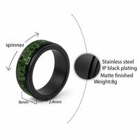 Green Couple Dolphins Maori Polynesian Style Spinner Ring - Polynesian Pride