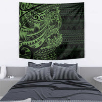 Green Couple Dolphins Maori Polynesian Style Tapestry