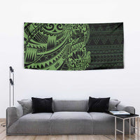 Green Couple Dolphins Maori Polynesian Style Tapestry