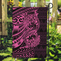 Pink Couple Dolphins Maori Polynesian Style Garden Flag