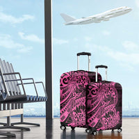 Pink Couple Dolphins Maori Polynesian Style Luggage Cover LT9 - Polynesian Pride