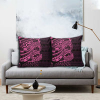 Pink Couple Dolphins Maori Polynesian Style Pillow Cover - Polynesian Pride