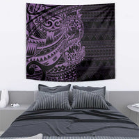 Purple Couple Dolphins Maori Polynesian Style Tapestry