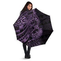 Purple Couple Dolphins Maori Polynesian Style Umbrella - Polynesian Pride